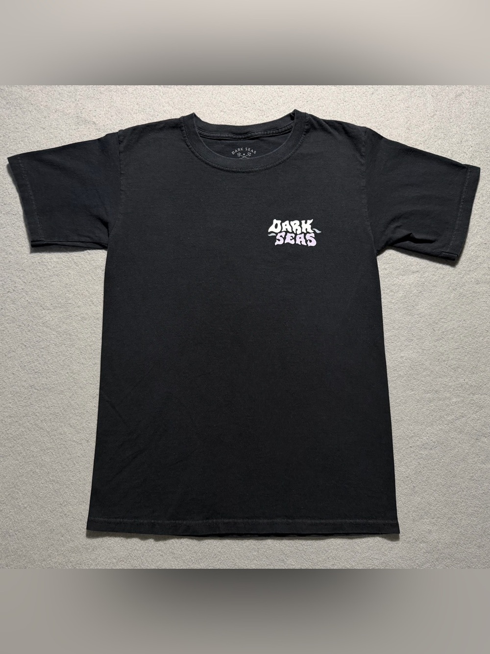 Dark Seas T Shirt Men Small Black Grim Reaper Shark Graphic Tee Streetwear